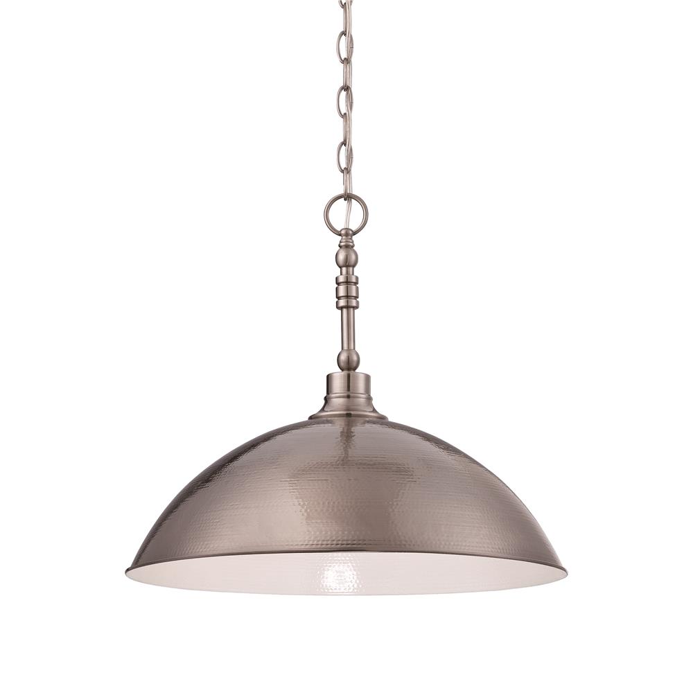 Craftmade 35993-AN Timarron 1 Light Large Pendant in Antique Nickel with Hammered Metal